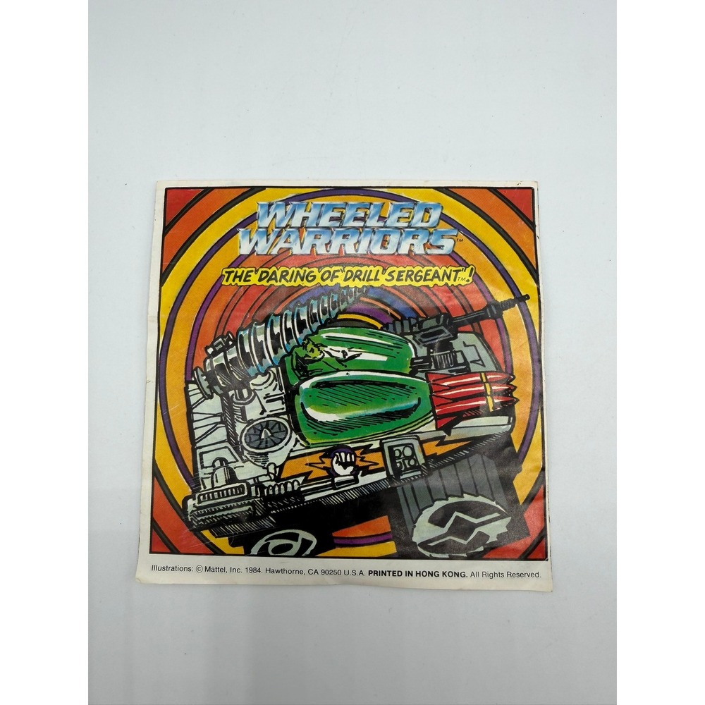 Vintage 1984 Mattel Wheeled Warriors Mini Comic The Daring of Drill Sergeant